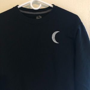 Urban outfitters style cropped moon sweatshirt